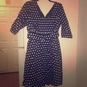 NWT Belted Polka Dot Swing Dress (Final Markdown)